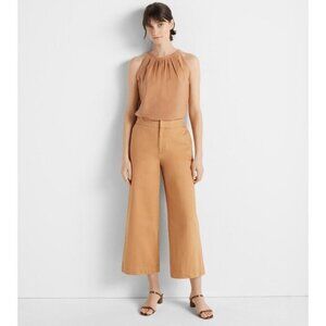NWT Club Monaco sand wide leg flare cotton pants 2